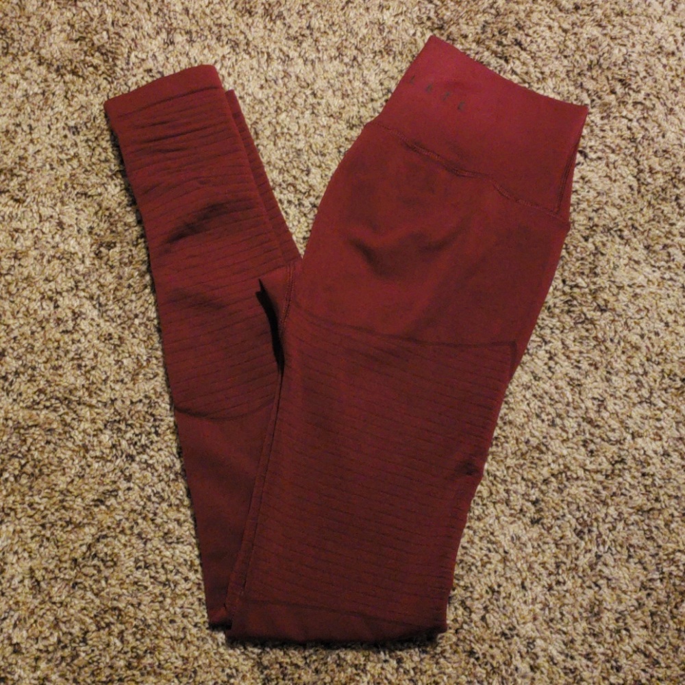 Burgundy Womens Rivival Leggings V1